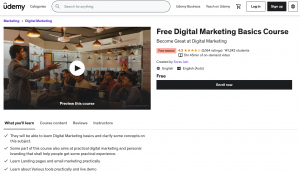 Learn Digital Marketing with Udemy