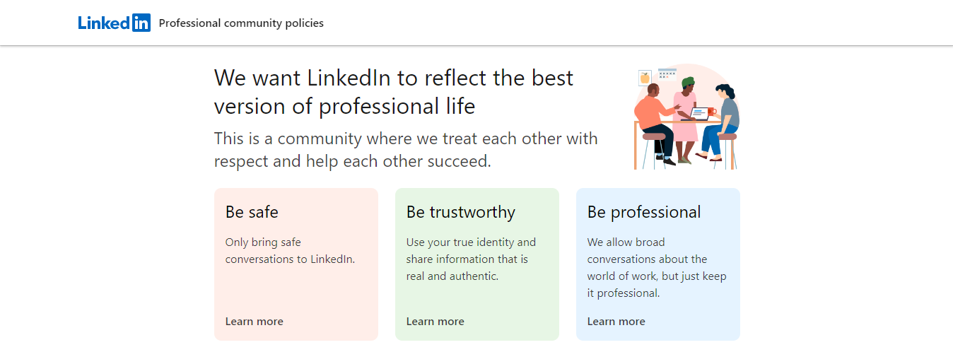 LinkedIn Professional Community Policies