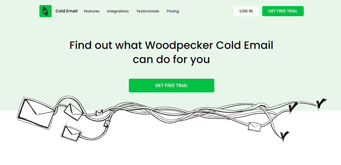 Woodpecker Cold Email Software Home Page