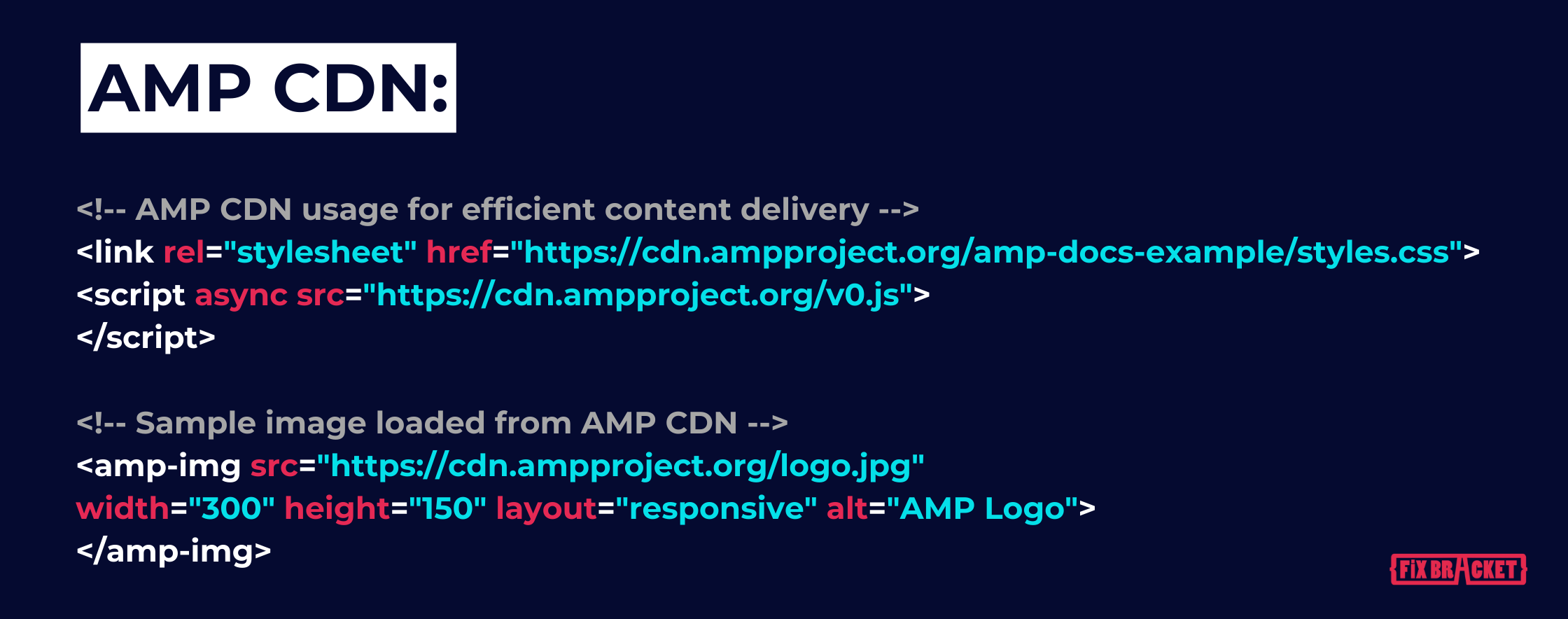 AMP CDN Code in HTML