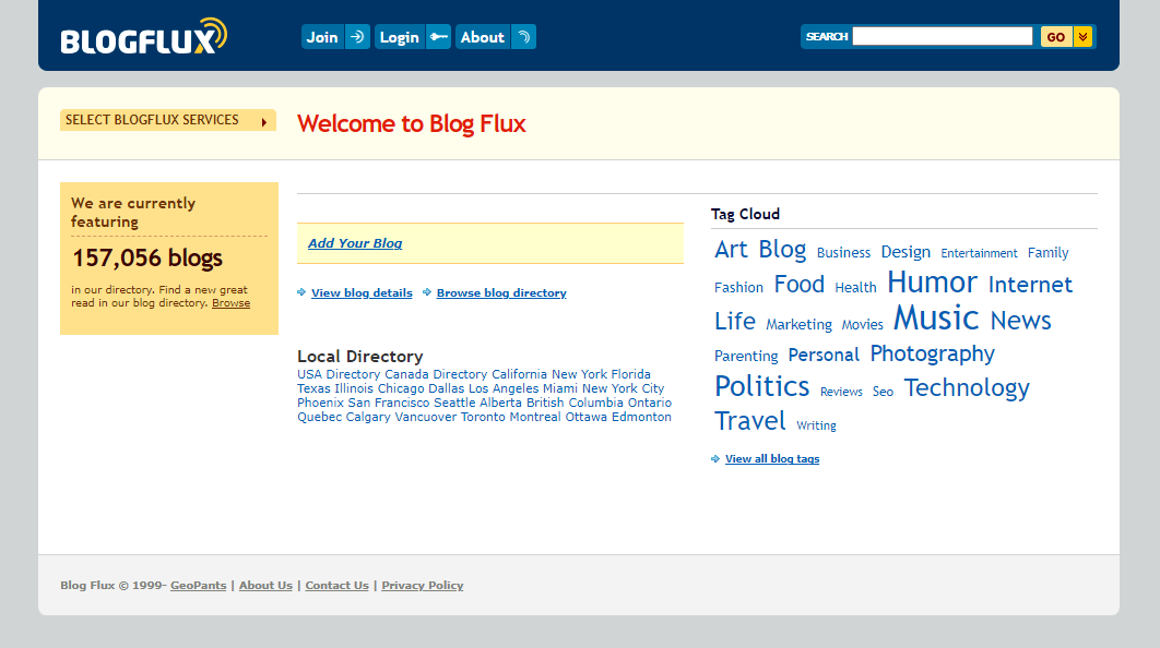 Blog Flux - Home Page - Blog Submission Directories