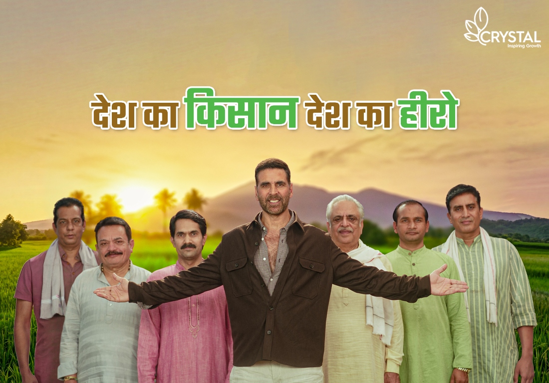 Image of campaign of superstar Akshay Kumar with India's farmers-Desh-Ka-Kisan-Desh-Ka-Asli-Hero